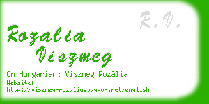 rozalia viszmeg business card