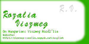 rozalia viszmeg business card